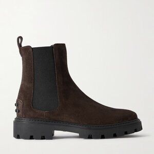 Women's Tod's Chelsea Boots in Chocolate Brown Suede size 7